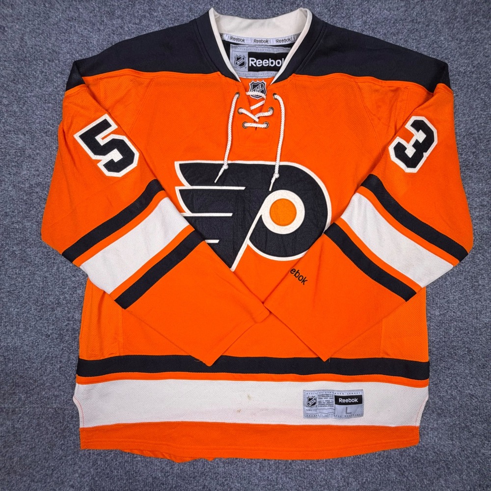 Reebok Philadelphia Flyers Shayne Gostisbehere 53 NHL Jersey Orange Mens Large